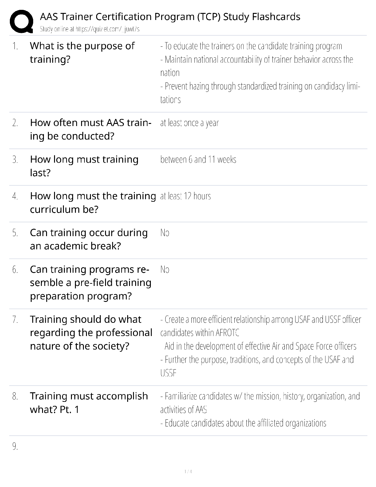 AFROTC Air Force Officer Candidate School Training Requirements Guide for USAF USSF 2026/2027 Academic Year New Release